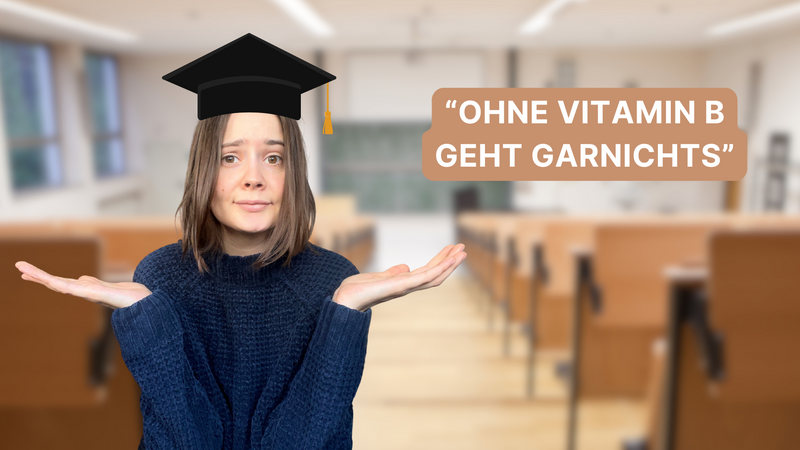 Katharina Rupp mit Doktorhut zuckt mit den Schultern